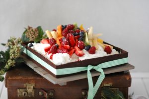 Tartaleta con yogurt y frutas